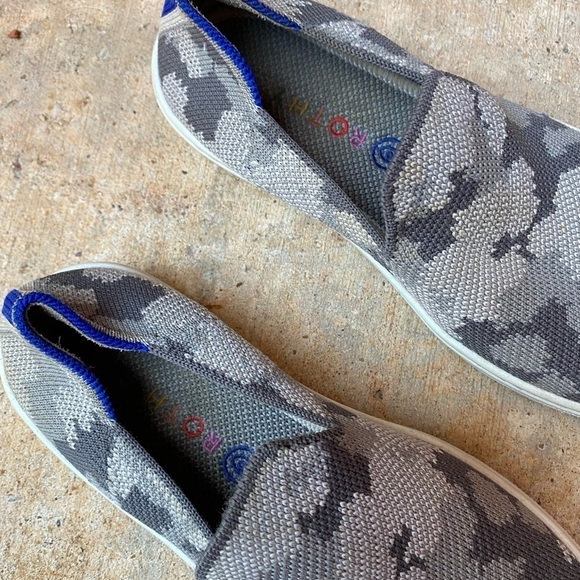 Rothy's Youth 2 Gray Camo Camouflage Slip On Casual Sneakers - Picture 5 of 9